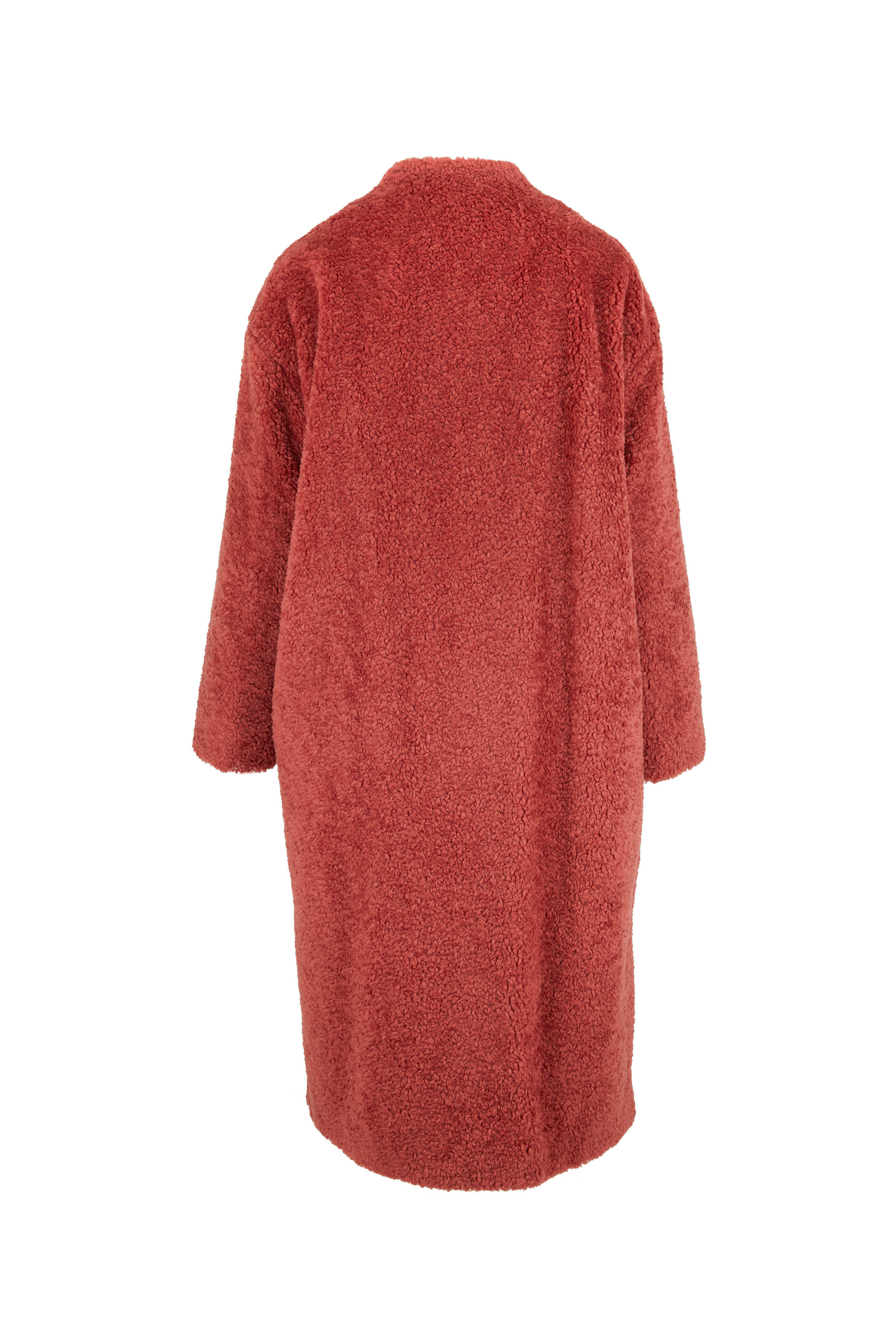 Lafayette 148 New York Beale Winter Rose Wool Fleece Coat