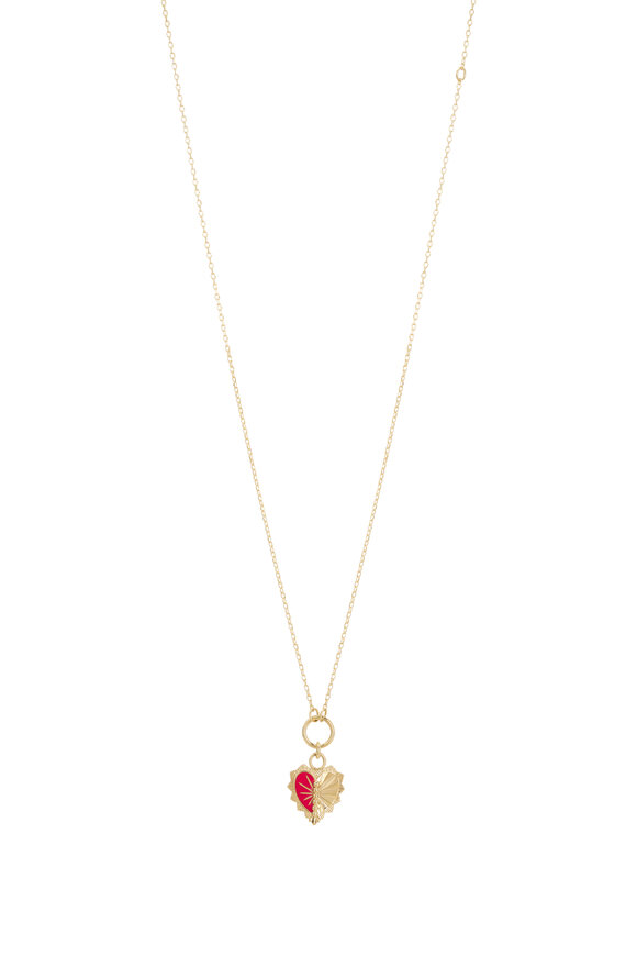 Foundrae - Reflection Heart-Love Token Drop Necklace