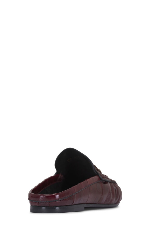 Saint Laurent Le Loafer Deep Burgundy Loafer Mule - view 5