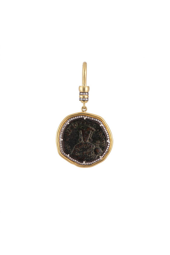Sylva & Cie Constantine VII Byzantine Bronze Coin Pendant - view 1