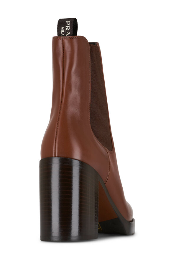 Prada - Leather Heeled Chelsea Boot, 90mm