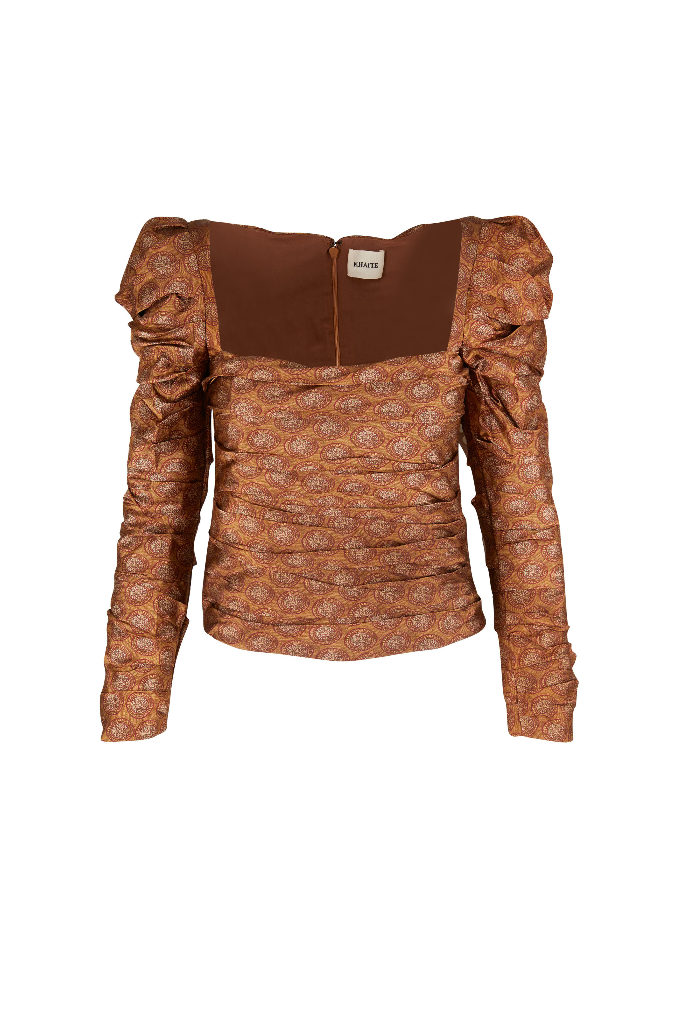 Khaite - Shawna Bronze Medallion Print Top