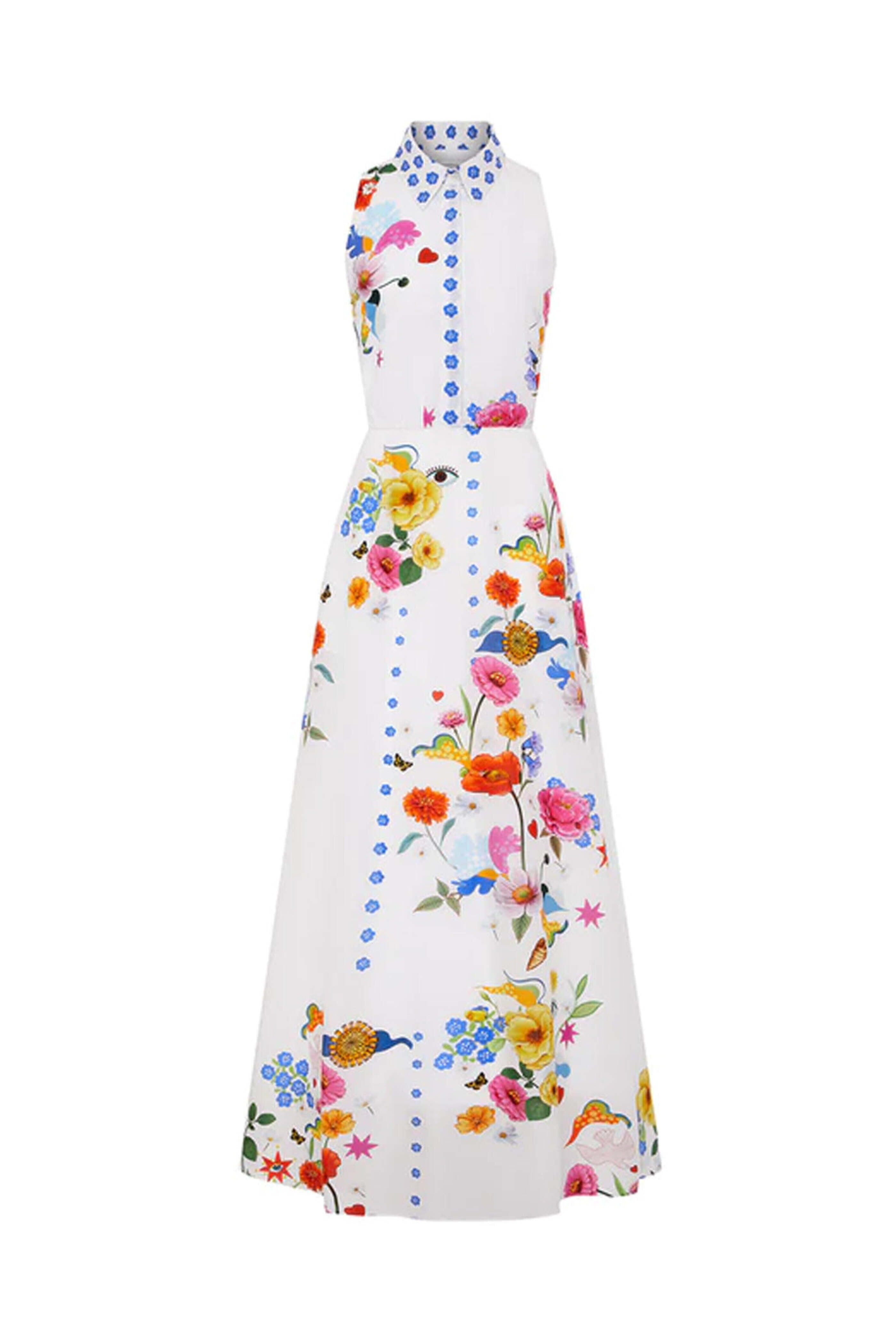 Borgo De Nor - Juayua White Sleeveless Button Down Paloma Dress