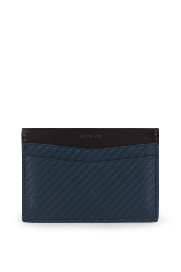 Dunhill - Navy Blue Leather Card Case