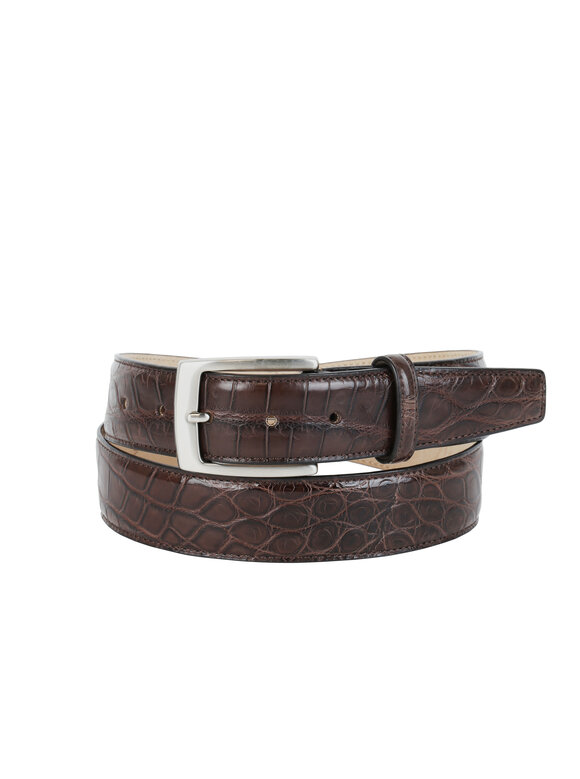 Olop - Dark Brown Matte Leather Belt 
