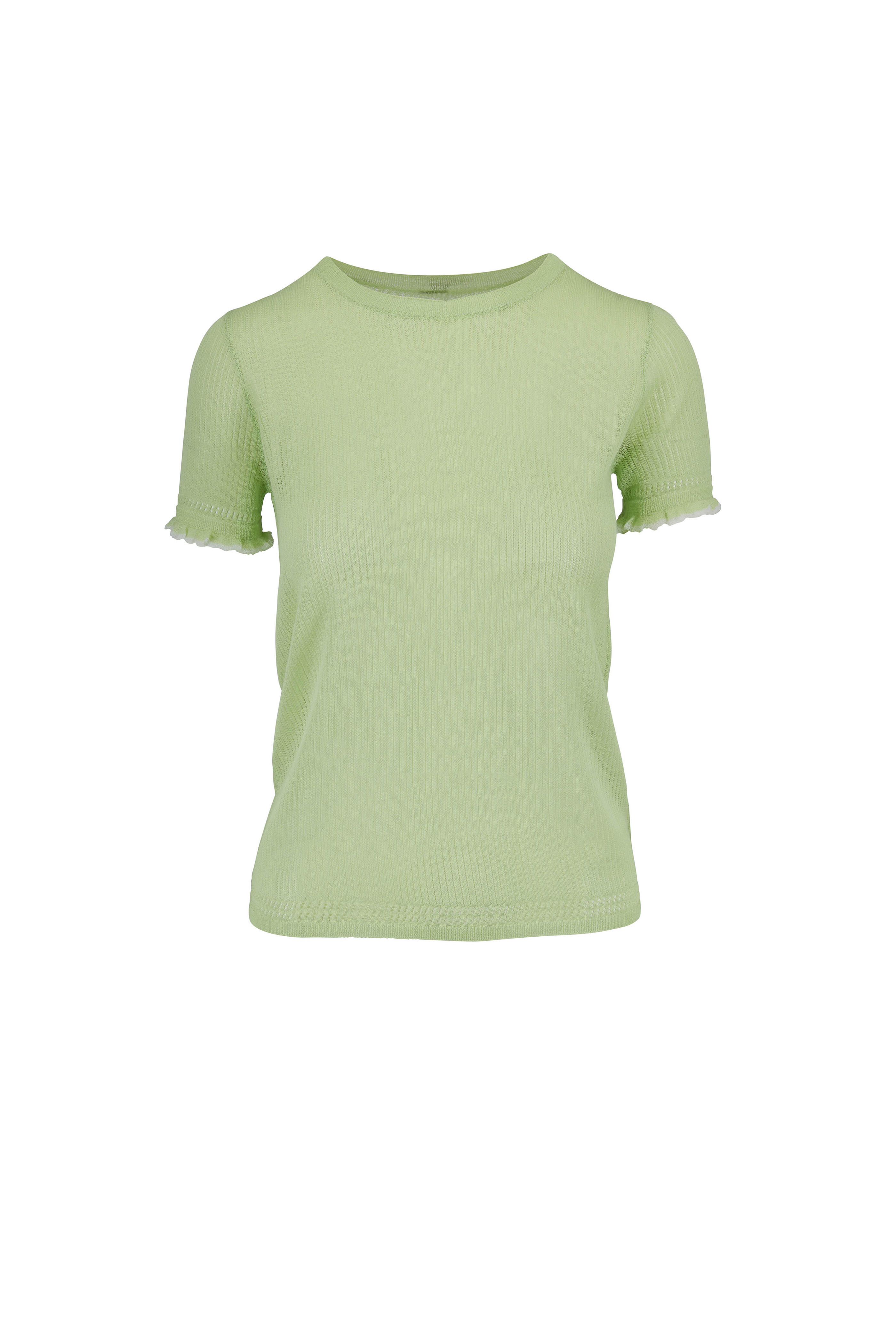 【関税込み】GOES BOTANICAL RIBBED T-SHIRT SLIM RIBBED COTTON T-SHIRT - LIGHT GREY | COS