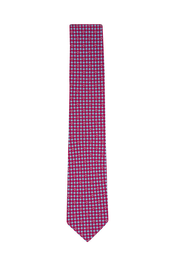 Ferragamo Red Turtle Print Silk Necktie - view 1
