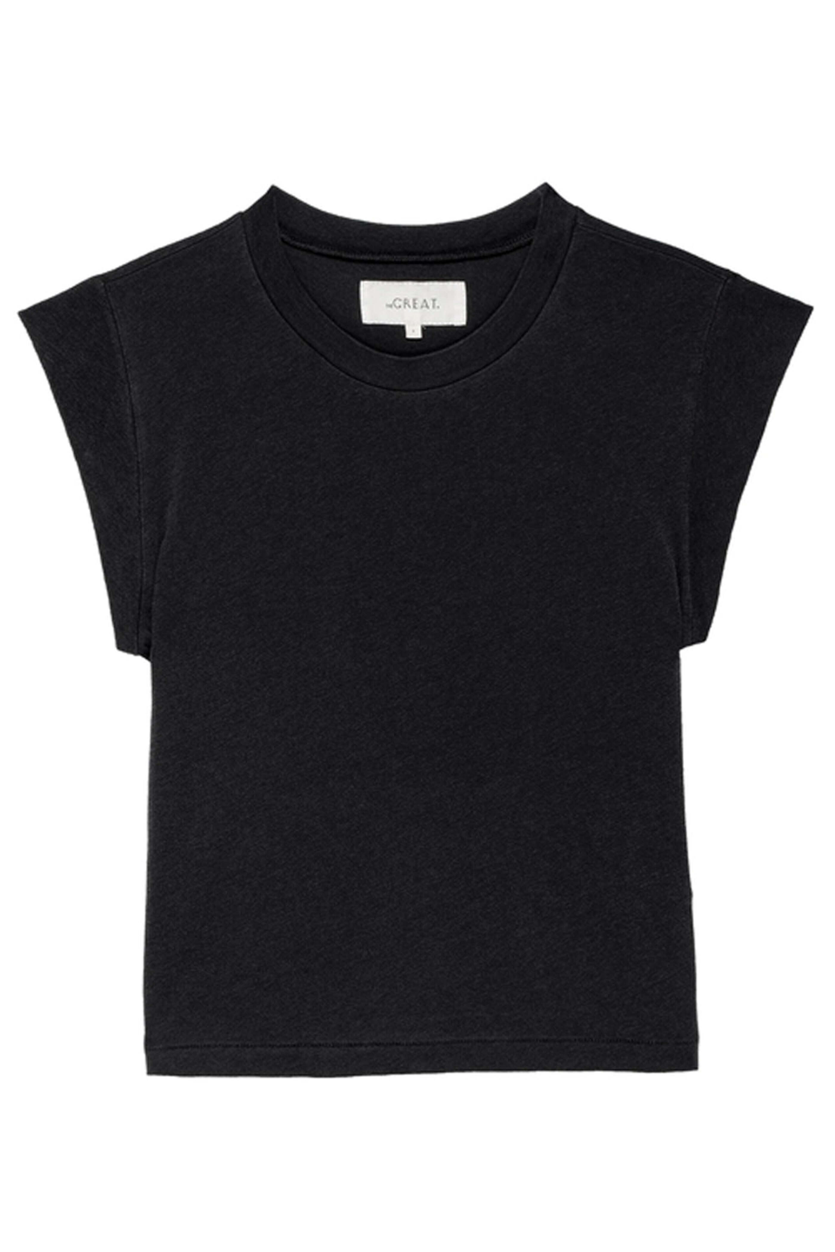 The Great - Almost Black Peak Shoulder Tee