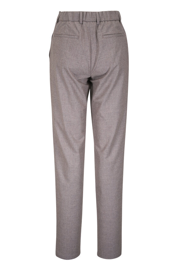 Marco Pescarolo Electra Taupe Stretch Cashmere Pant - view 6