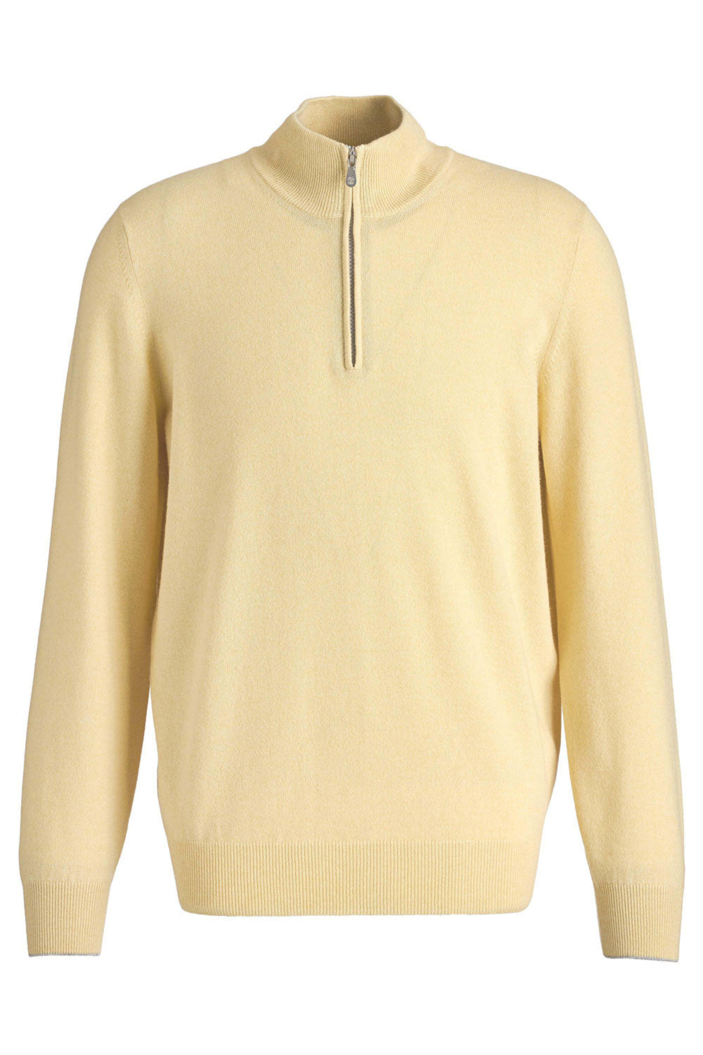 Brunello Cucinelli - Yellow Cashmere Half-Zip Sweater