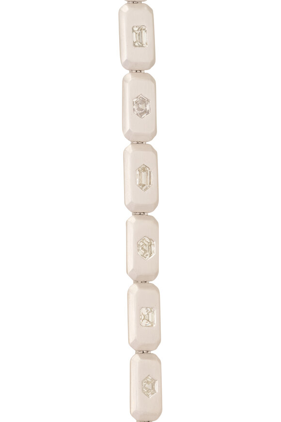 Sutra 18k White Gold Diamond Bracelet - view 2