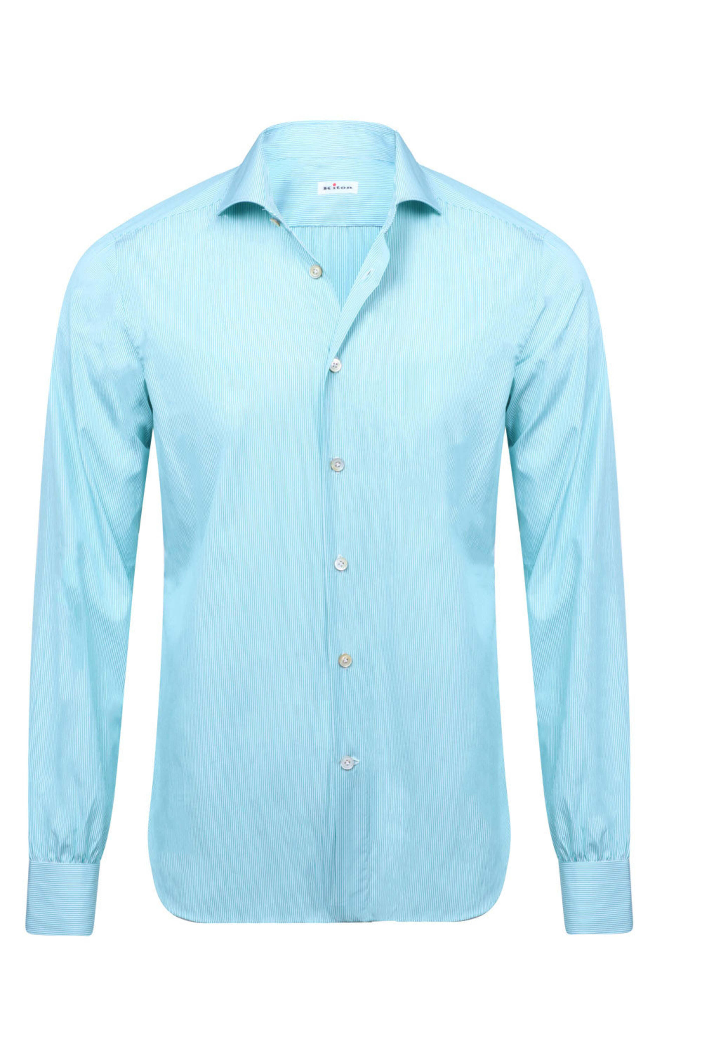 Kiton - Green Micro Stripe Sportshirt