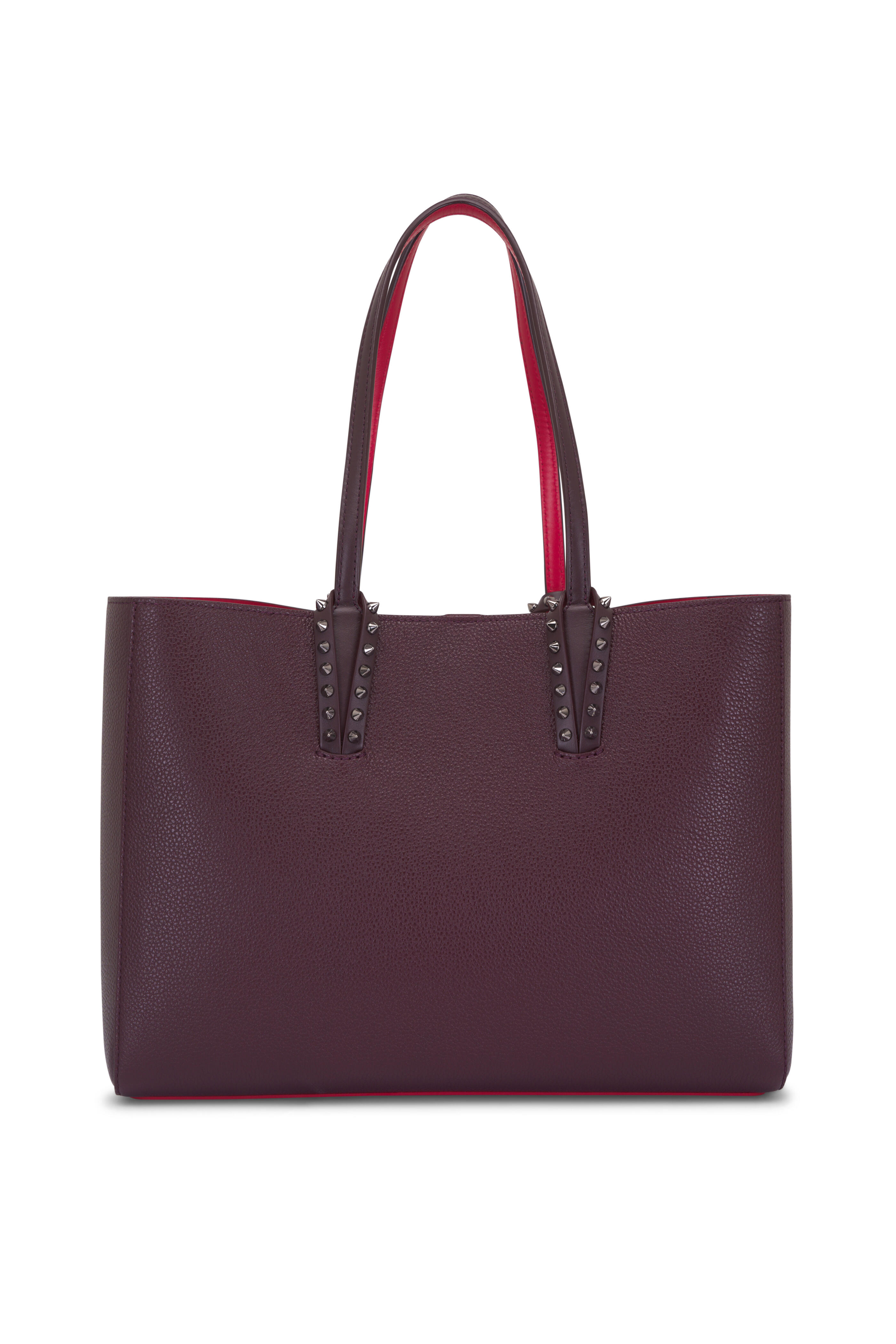 Christian Louboutin - Small Cabata Burgundy Leather Tote