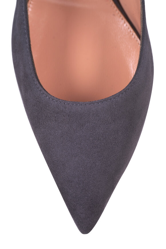 Gianvito Rossi Lapis Gray Suede Pump, 70mm - view 5