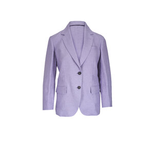 BRUNELLO CUCINELLI ロンクヘルトタウンコト MD5999897 C101 Brunello Cucinelli - Lilac Gabardine Adjustable Back Jacket