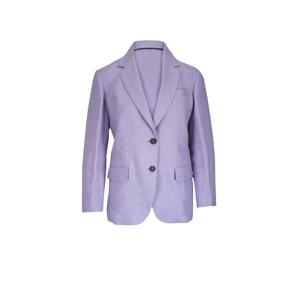 Brunello Cucinelli - Lilac Gabardine Adjustable Back Jacket