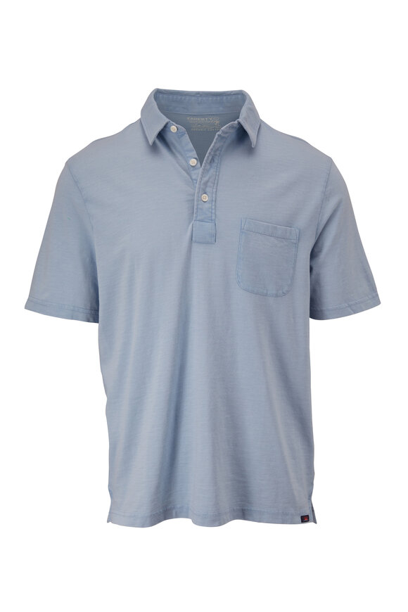 Faherty Brand - Sunwashed Dusk Blue Short Sleeve Polo