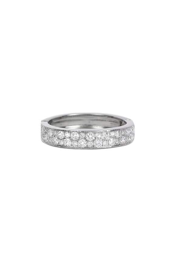 Nam Cho 18K White Gold Modern Diamond Band