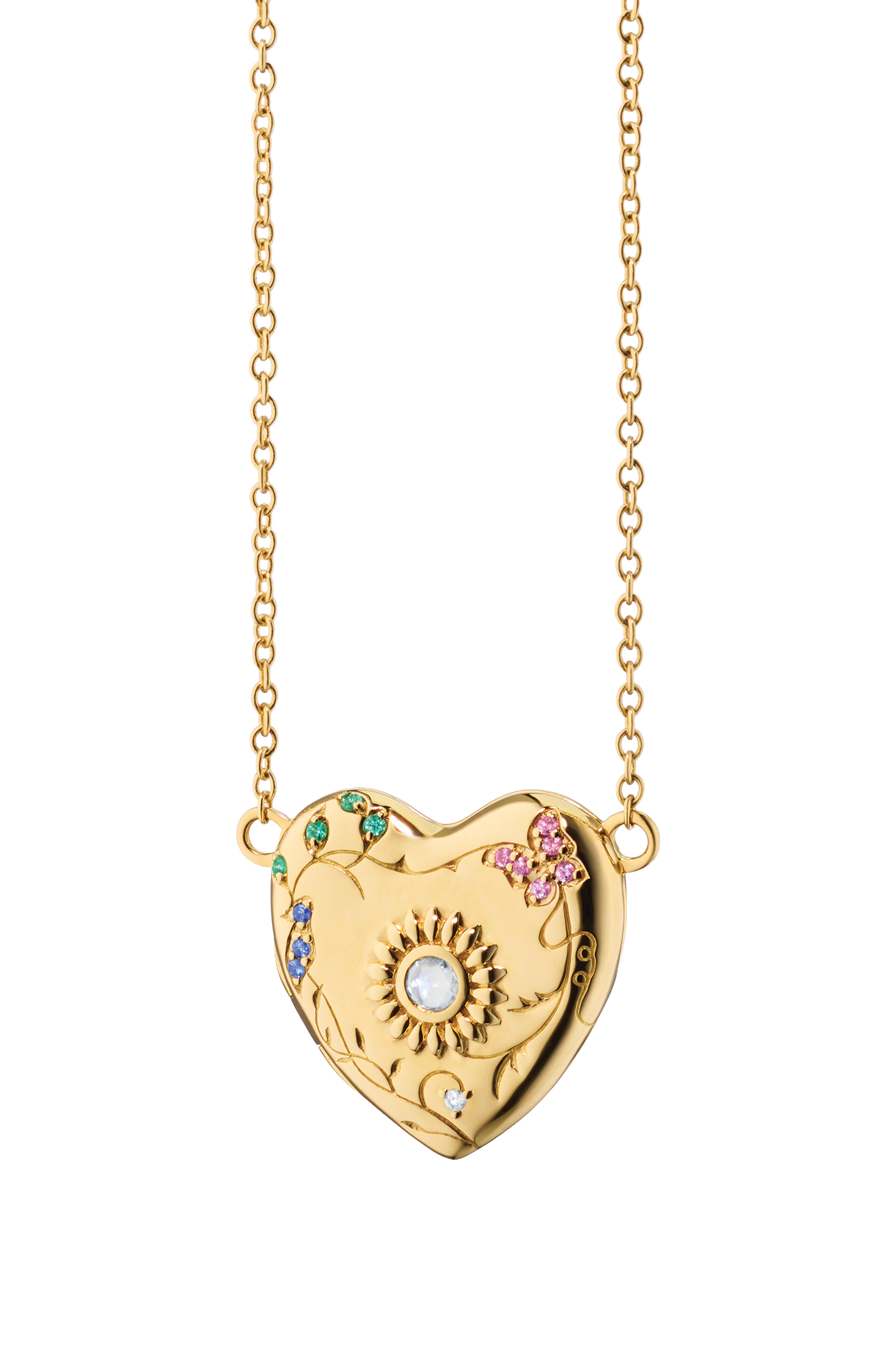 Monica Rich Kosann - 18k Yellow Gold Heart Locket Necklace