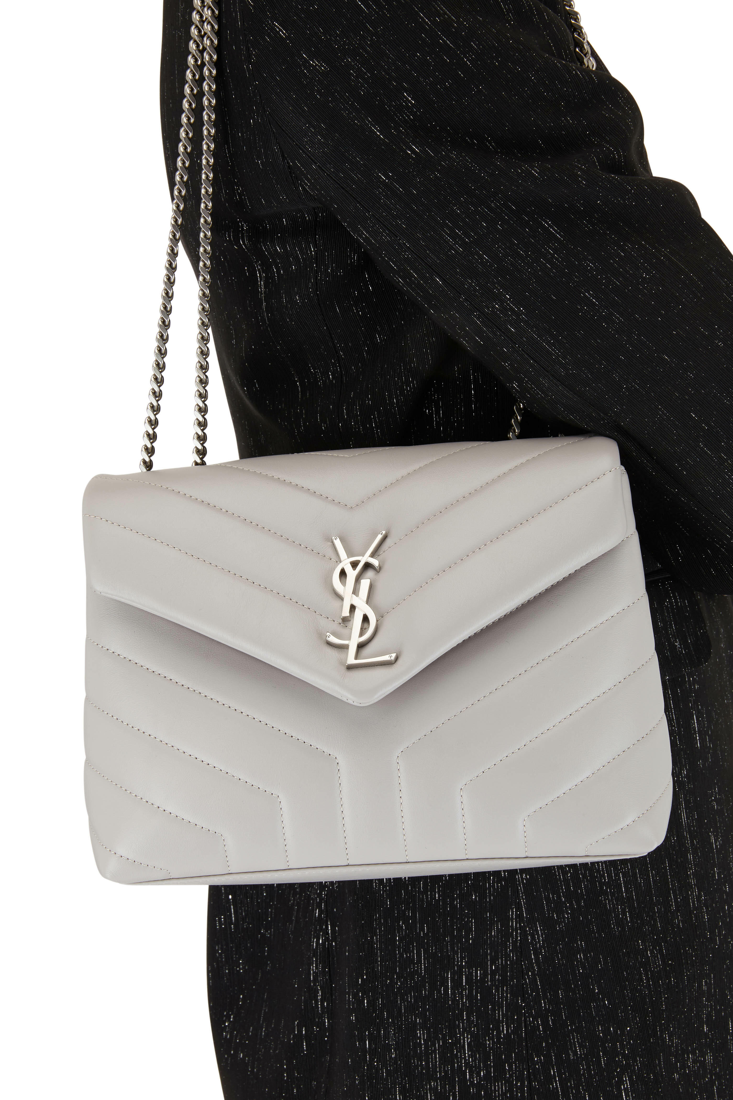 Saint Laurent Small Loulou Shoulder Bag In Quilted Leather in