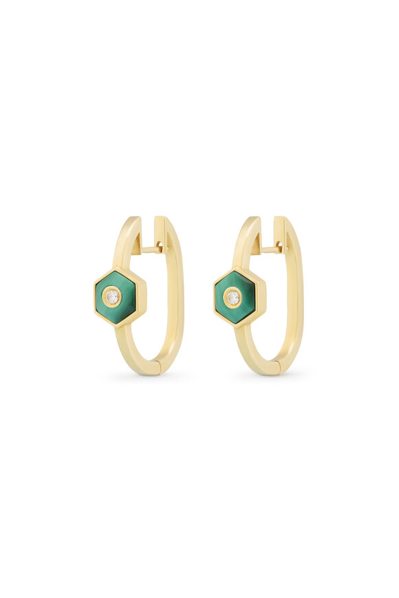 Miseno - Baia Sommersa Malachite & Diamond Earrings