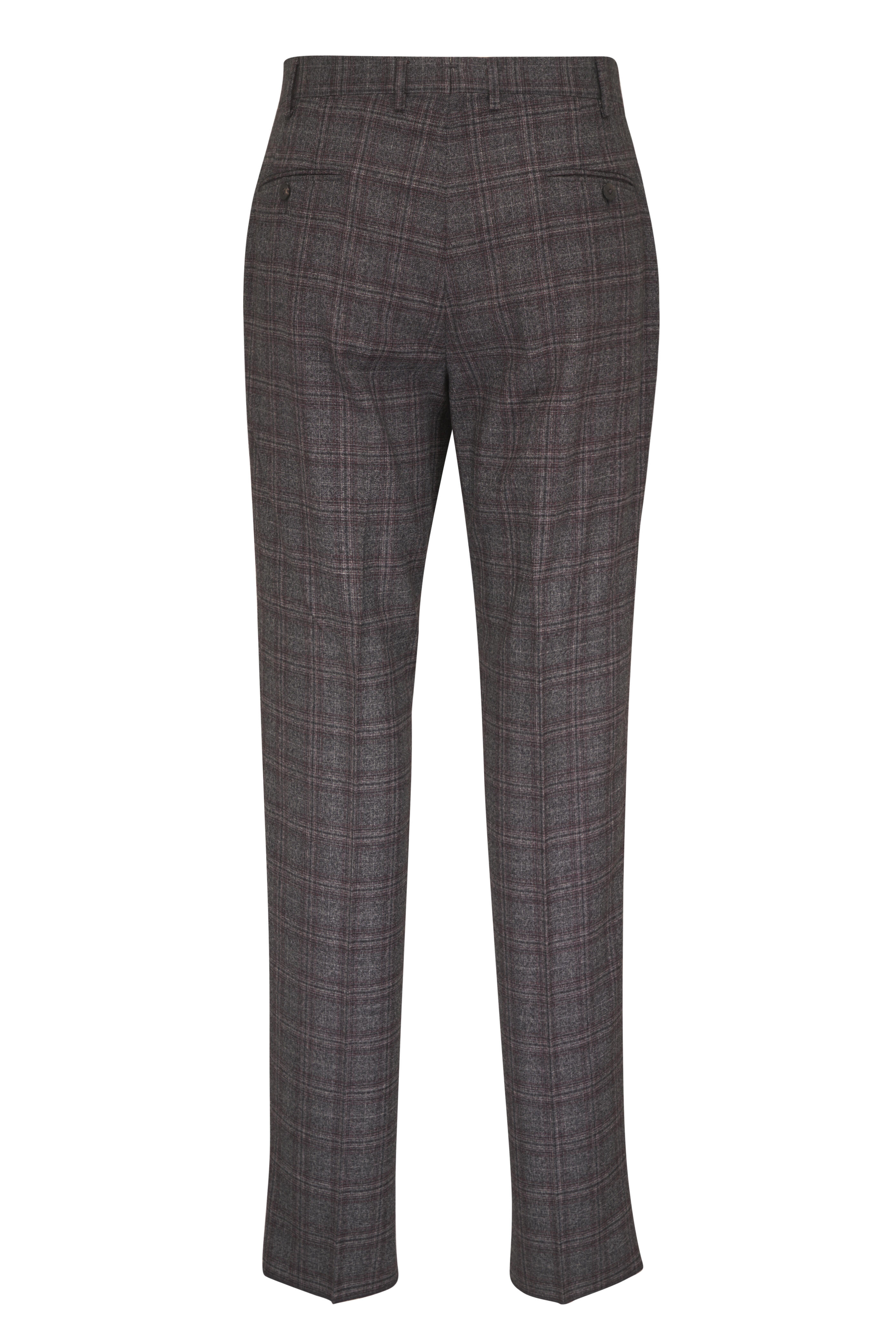 Isaia - Banker Gray Plaid Wool Suit - view 6