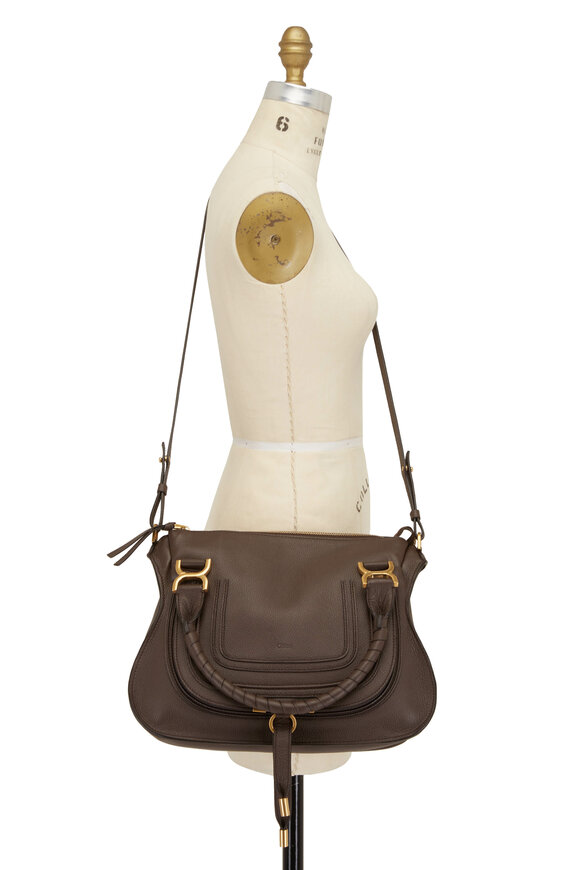 Chloé - Marcie Brown Leather Double Carry Bag