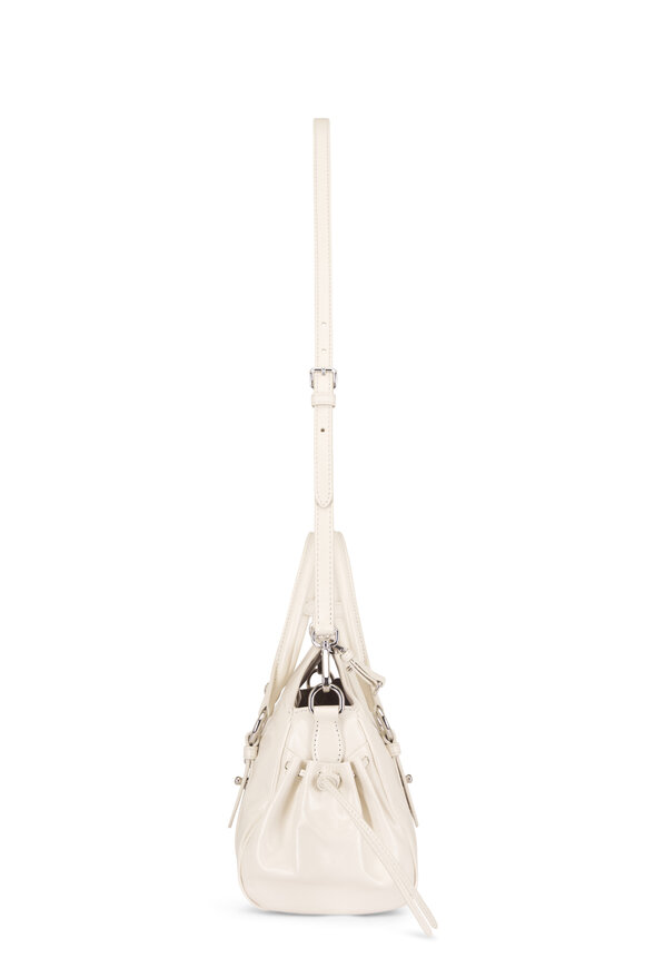 Miu Miu Small Vitello Bianco Shiny Leather Top Handle - view 4