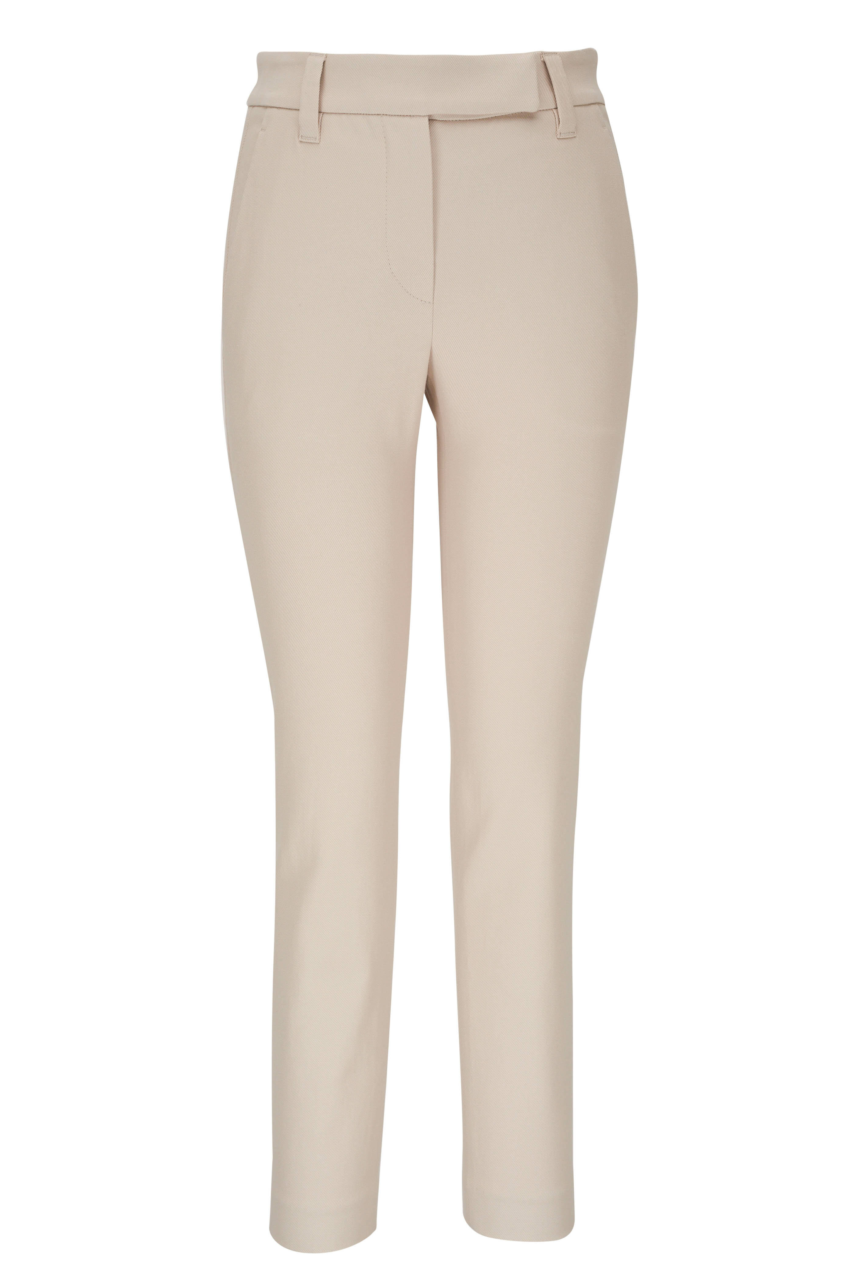 Womens Brunello Cucinelli neutrals Elasticated-Waist Tailored Trousers