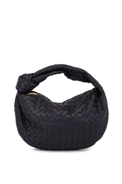 Bottega Veneta Blue Denim Printed Leather Intrecciato Woven Teen Jodie Bag  - Yoogi's Closet