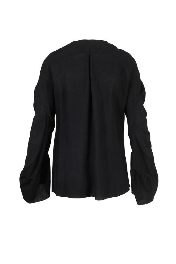 Saint Laurent - Black Poncho Blouse