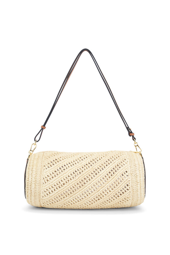 Loewe Bracelet Natural & Tan Raffia Pouch