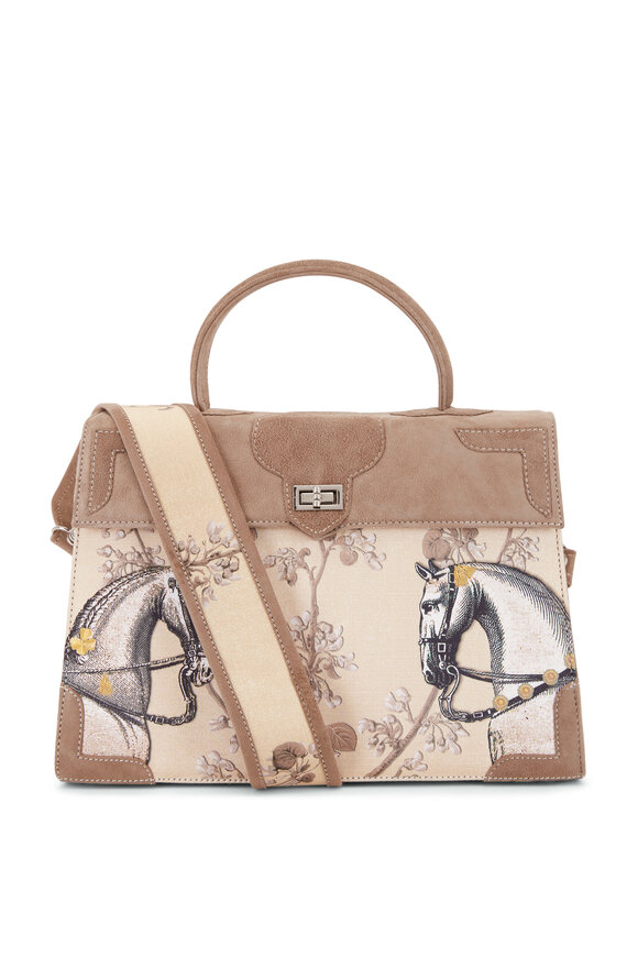 Marquise Paris - Taupe Equestrian Shoulder Bag