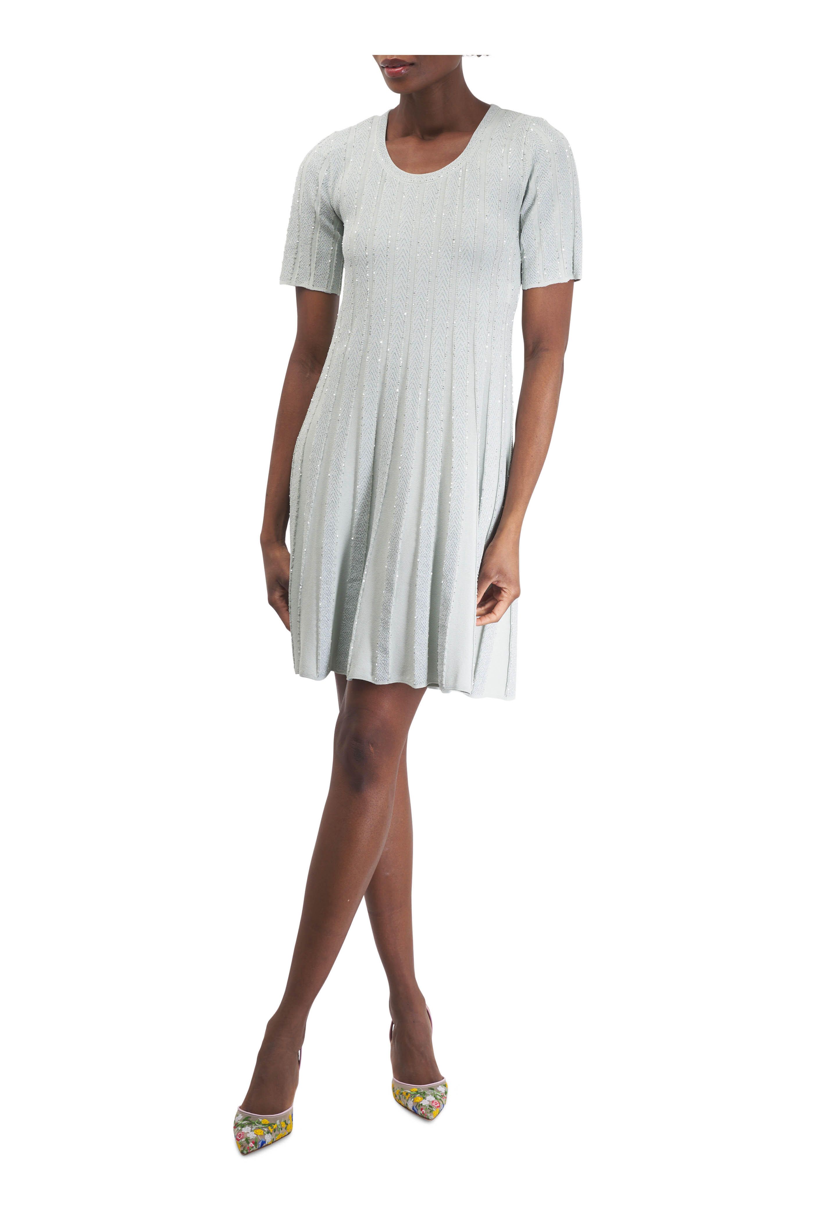 D.Exterior - Spina Cristalli Mint Mini Dress