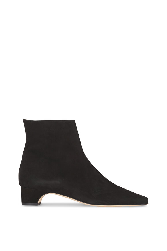 Manolo Blahnik Tolarc Black Suede Bootie, 30mm - view 4