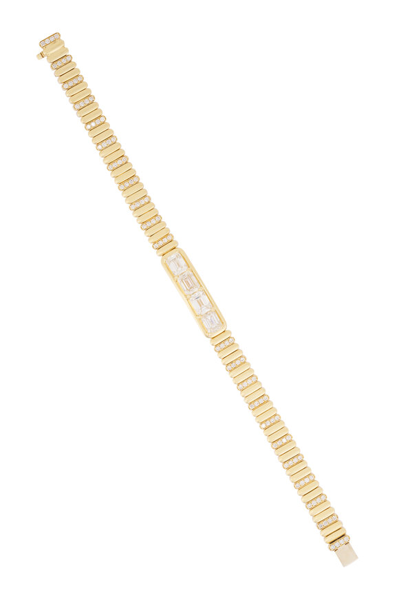 Sutra 18k Yellow Gold Diamond Bracelet