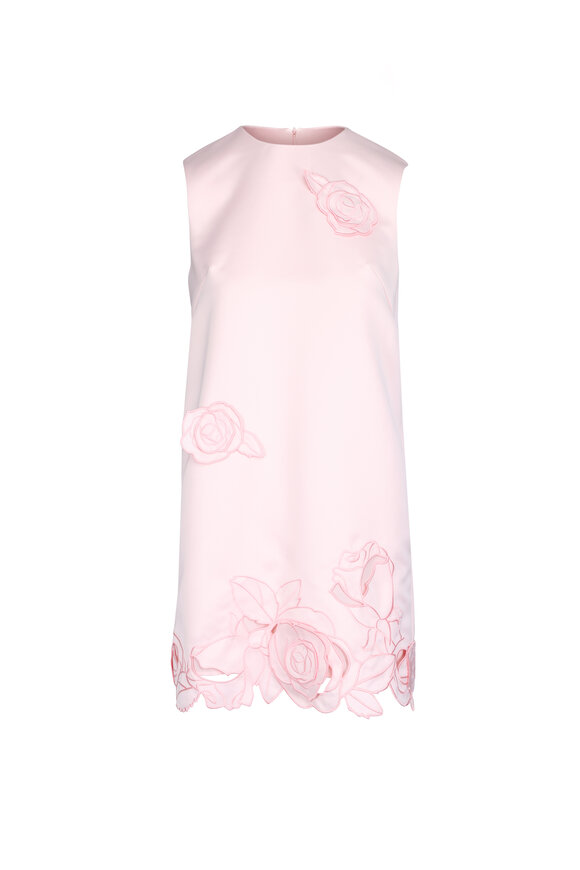 Leo Lin Yvonne Blush Pink Applique Mini Dress
