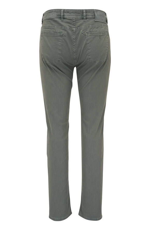 Barmas - Olive Green Cotton Blend Five Pocket Pant