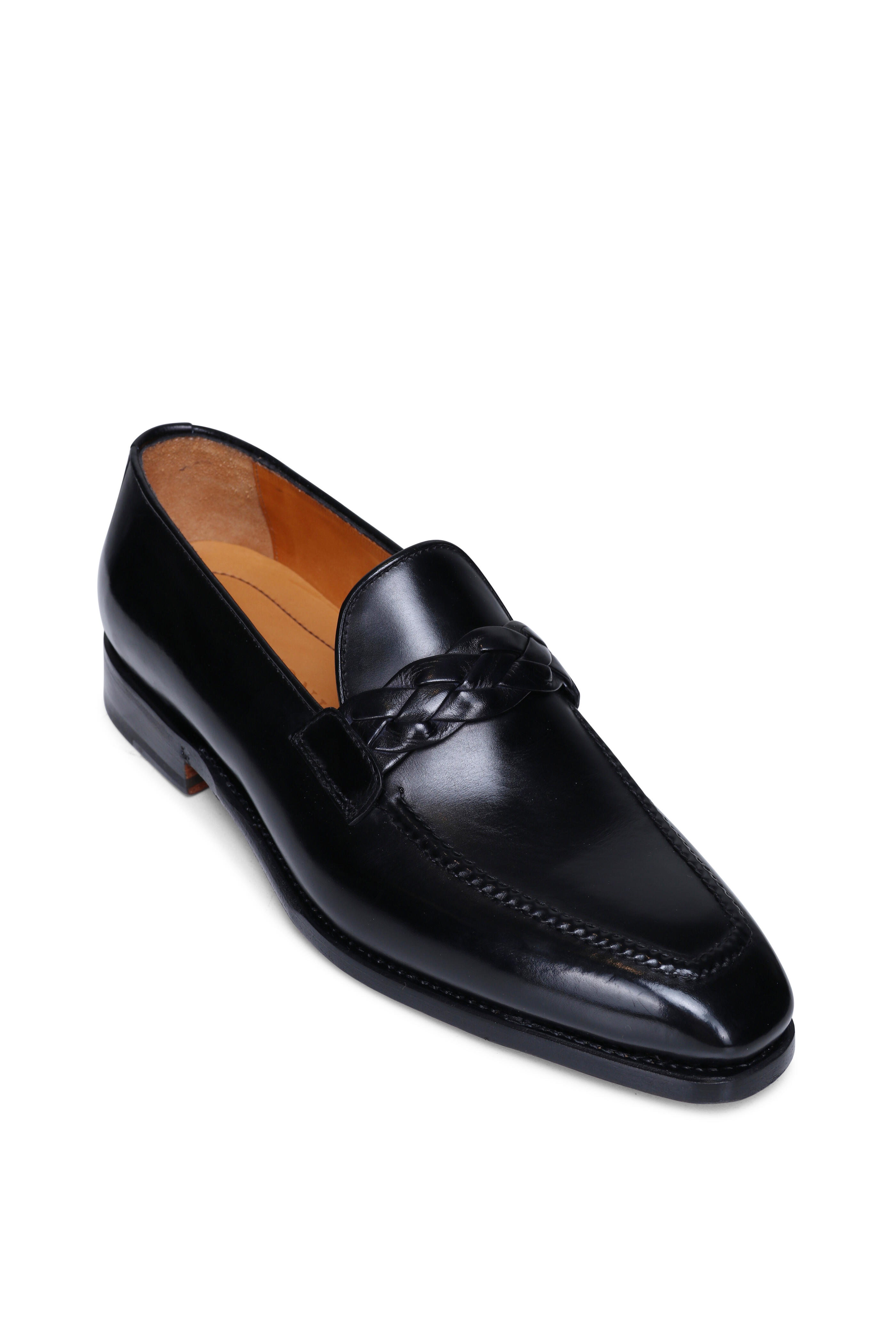 Bontoni - Beato Calf Braided Loafer in Black