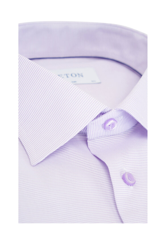 Eton - Purple Textured Cotton Dress Shirt