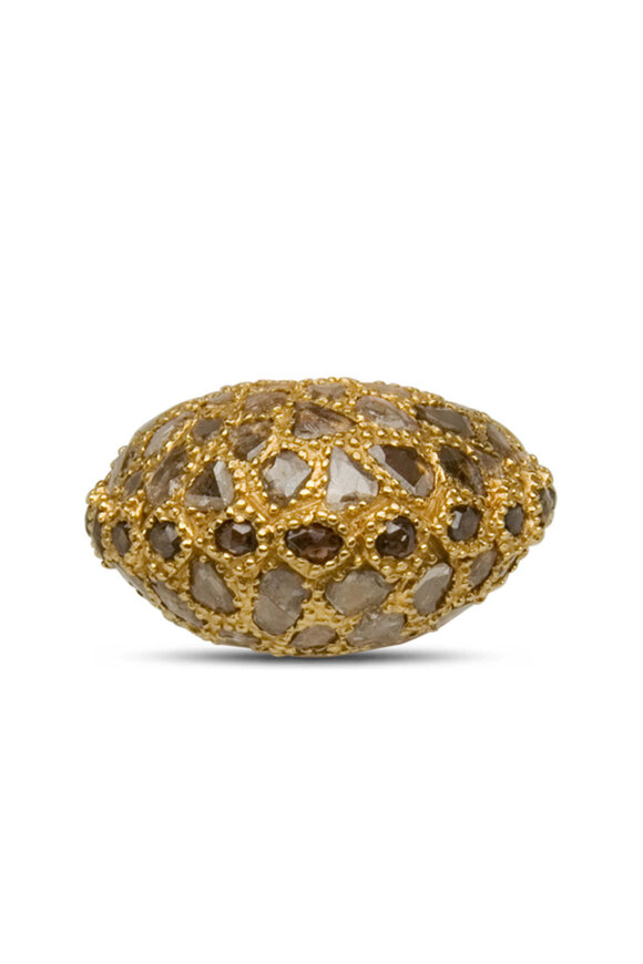 Coomi 20k Yellow Gold Dome Ring - view 1