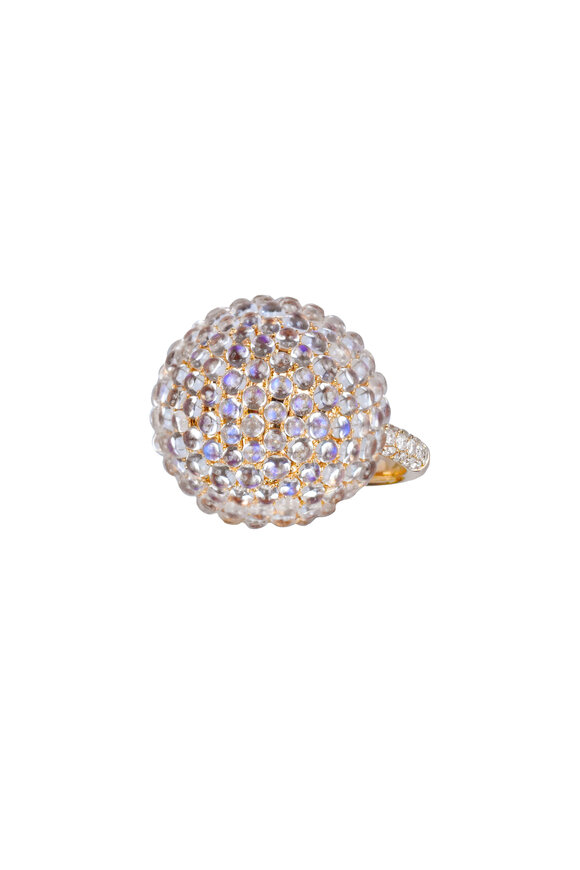 Nam Cho 18K Rose Gold Moonstone Ball Ring