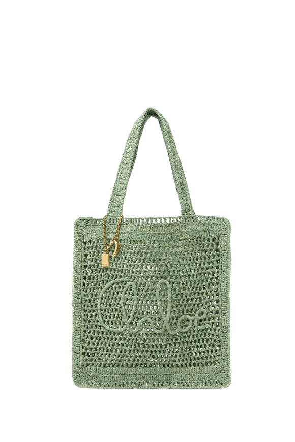 Chloé Summer Banana Tea Leaf Raffia Tote