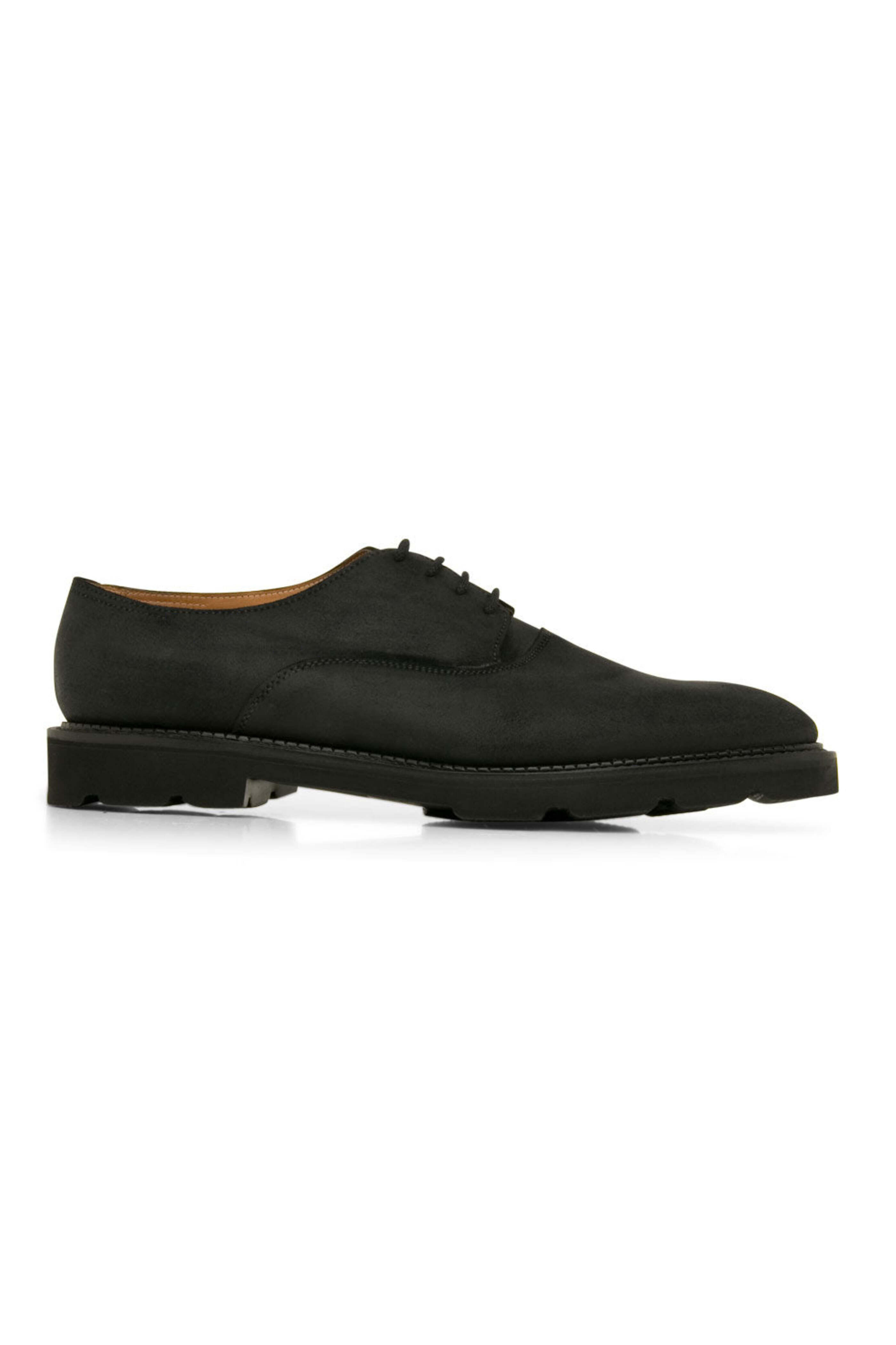 John Lobb - Milton Waxed Suede Derby in Black