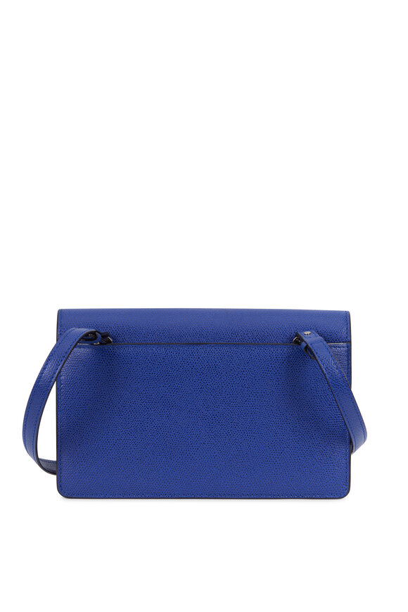 Valextra - Twist Royal Blue Leather Small Shoulder Bag