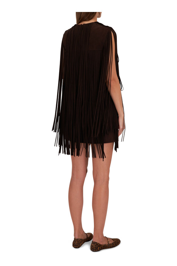 Michael Kors Collection - Chocolate Fringe Suede Dress