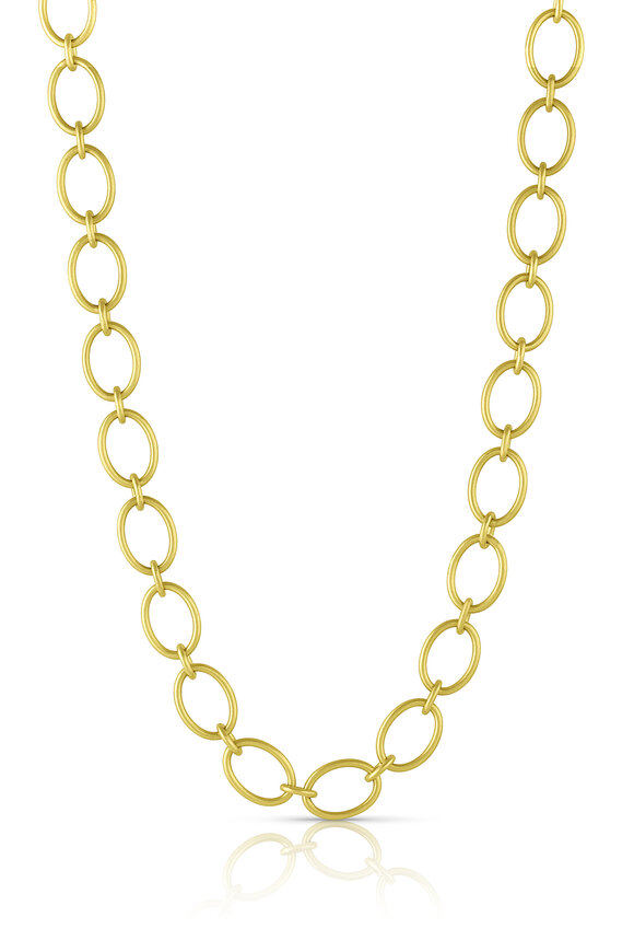 Leigh Maxwell Long 18K Yellow Gold Chain Necklace 