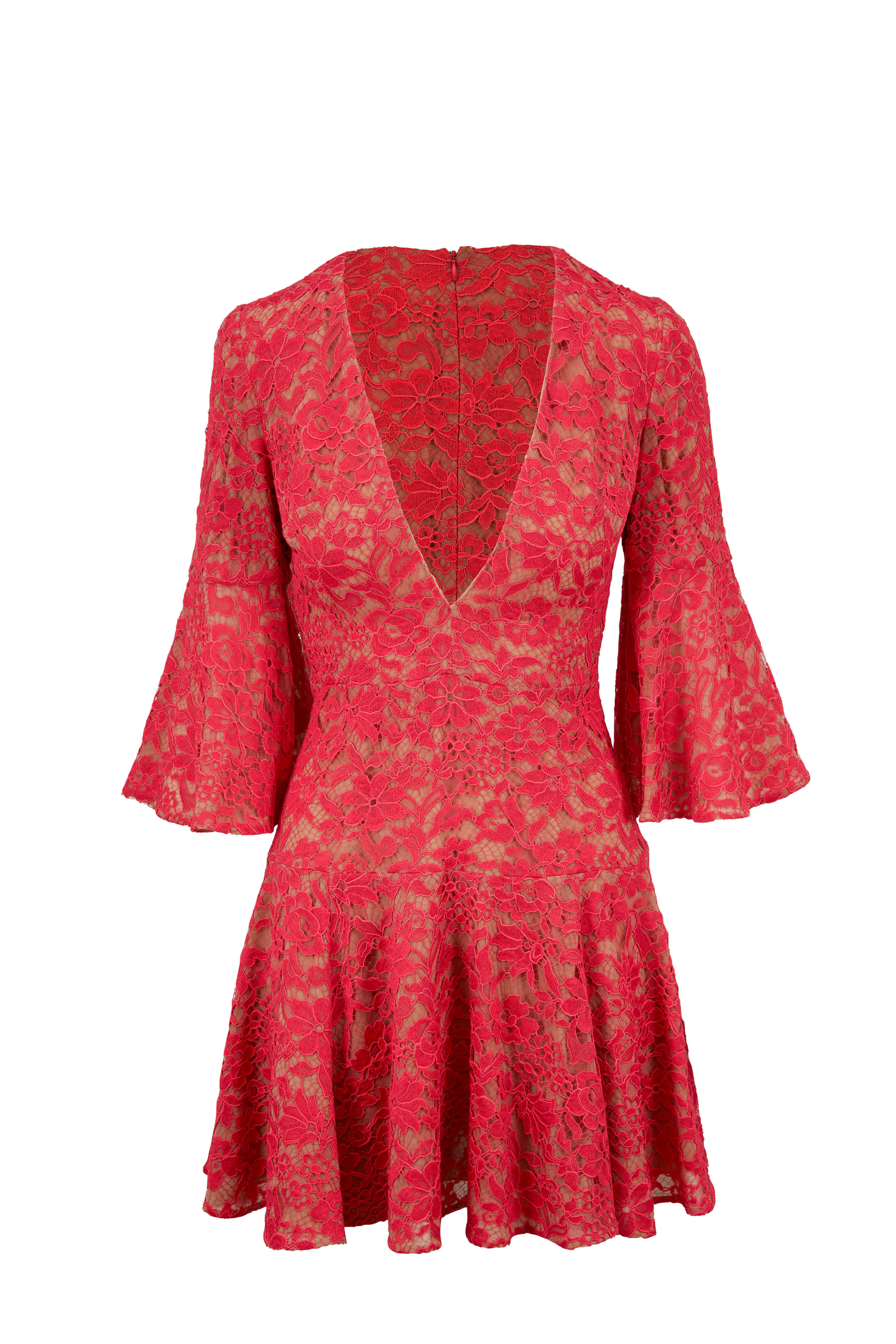 strapless open back dress Red Plaid Shoulder Tie Midi Dress Small