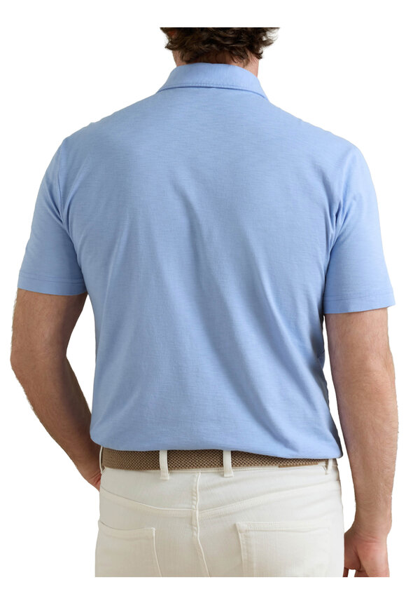 Peter Millar Journey Blue Cotton Polo - view 4