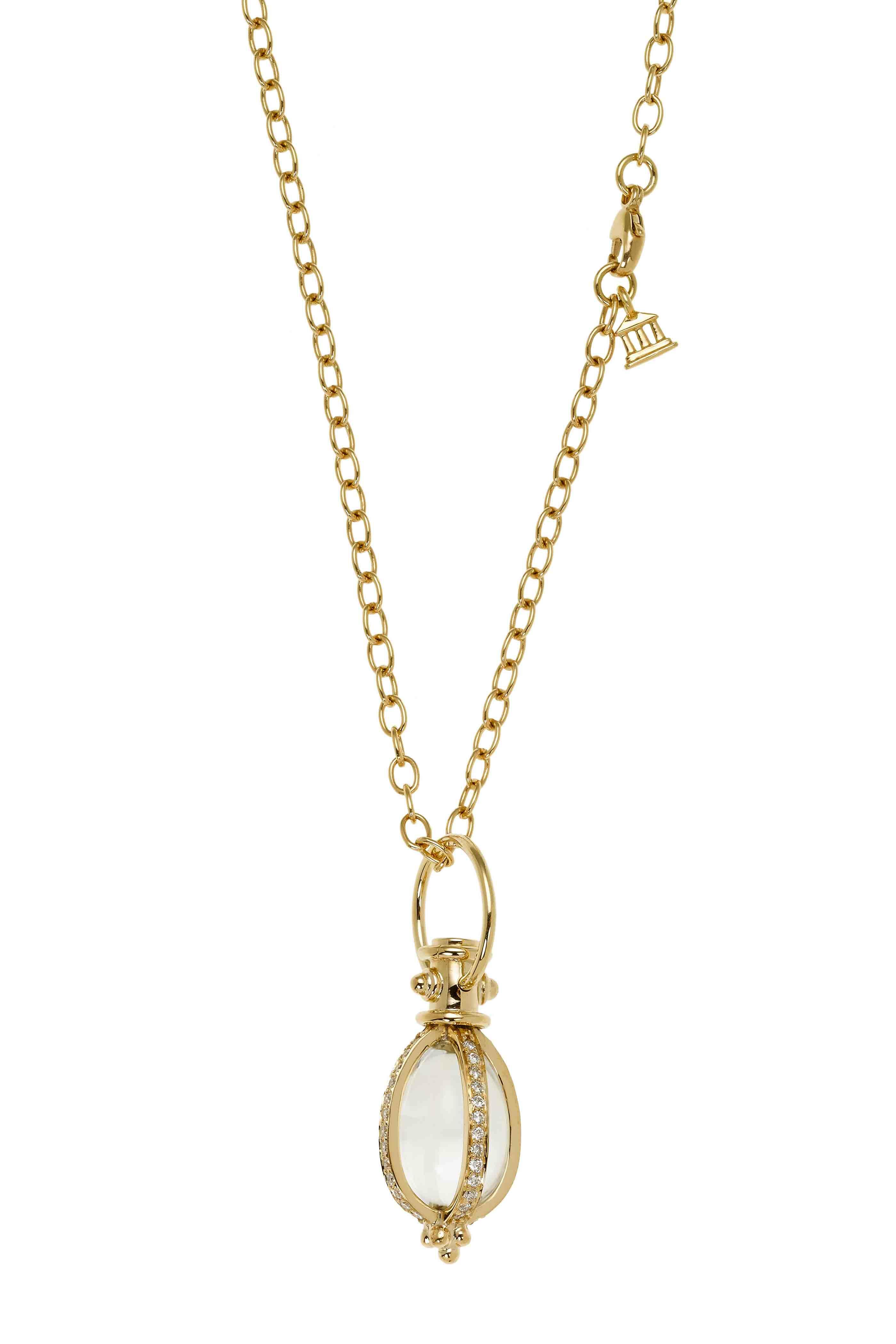 Temple St. Clair - 18K Yellow Gold Crystal & Pavé Diamond Amulet